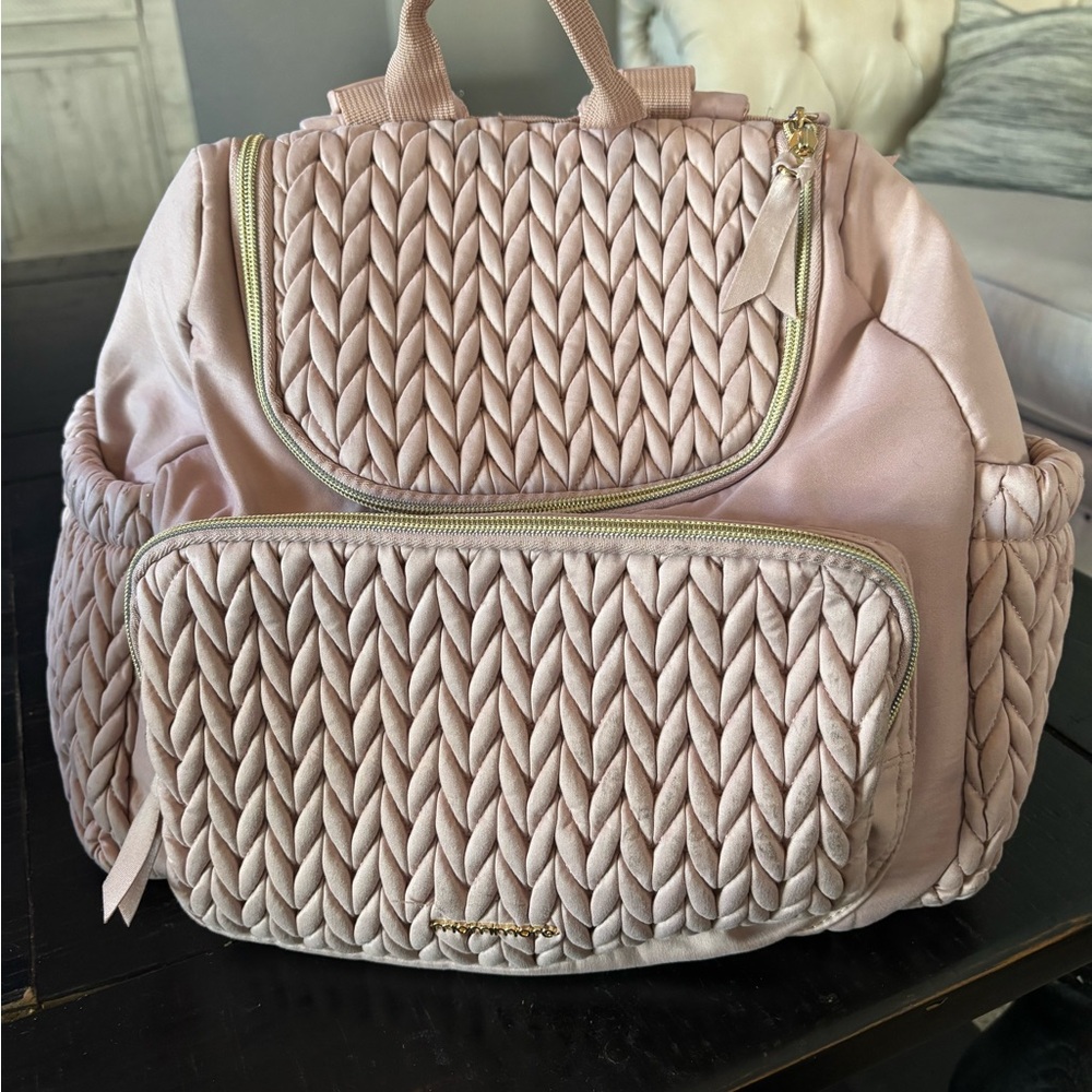 Elegant Pink Quilted Women's Diaper bag